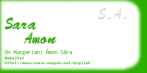 sara amon business card